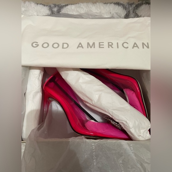 NEW In box Good American Cinder-F*cking-Rella Pink Barbie pumps Cinderella - Picture 5 of 12